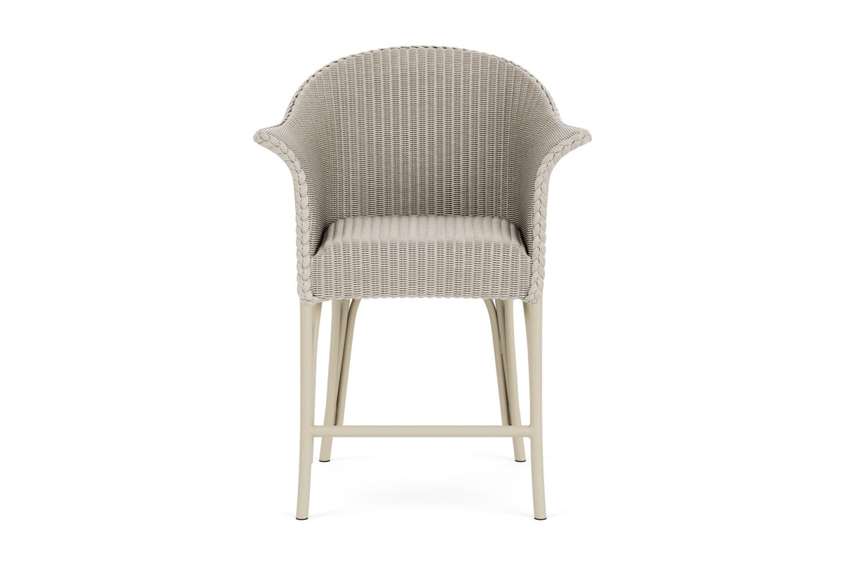 Lloyd Flanders All Seasons Balcony Stool with Padded Seat in Linen