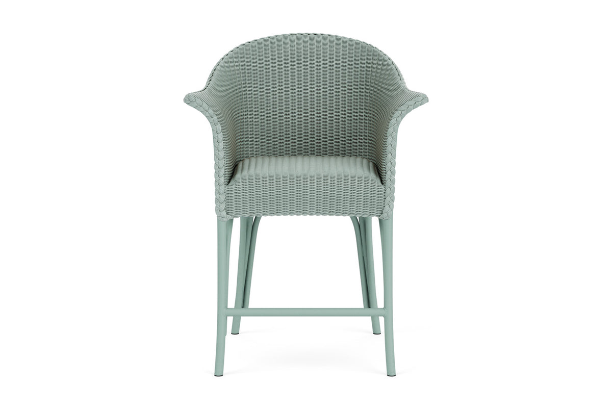 Lloyd Flanders All Seasons Balcony Stool with Padded Seat in Sea Glass