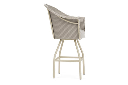 Lloyd Flanders All Seasons Swivel Bar Stool with Padded Seat in Linen, view 4