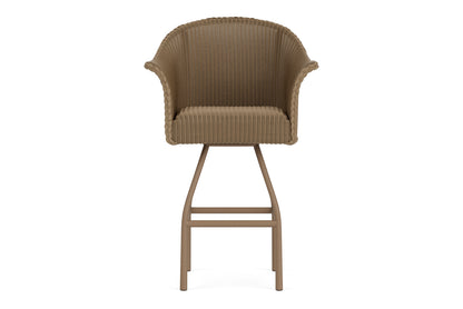 Lloyd Flanders All Seasons Swivel Bar Stool with Padded Seat in Fawn