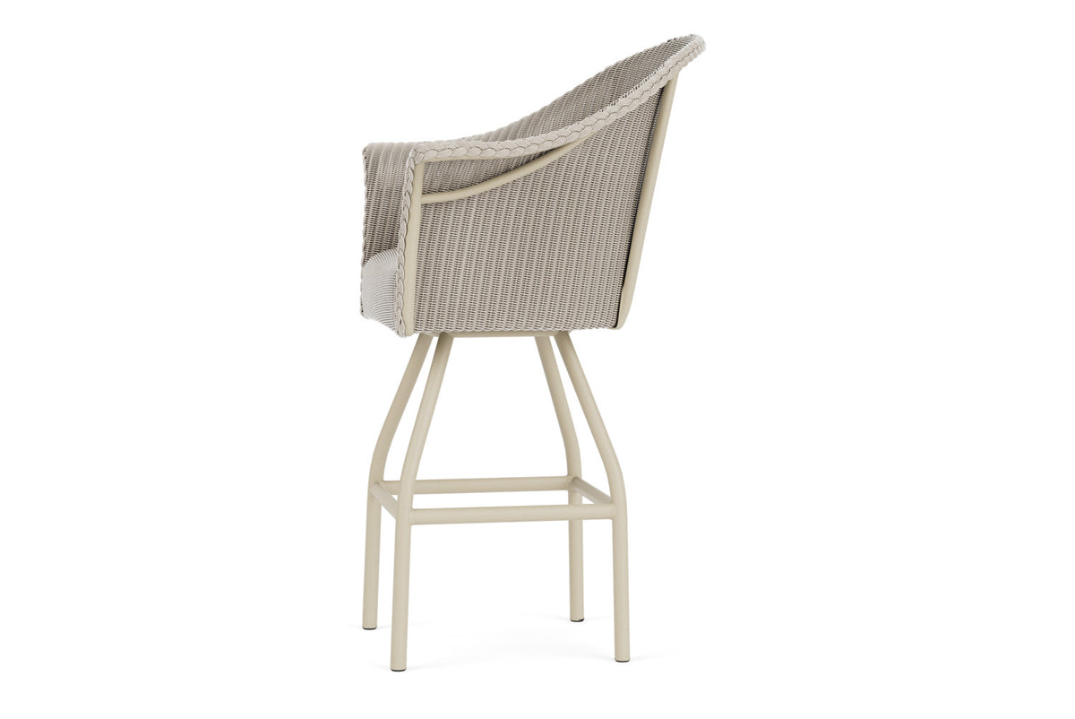 Lloyd Flanders All Seasons Swivel Bar Stool with Padded Seat in Linen, view 9