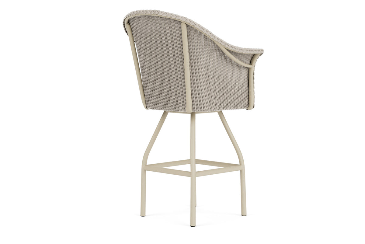 Lloyd Flanders All Seasons Swivel Bar Stool with Padded Seat in Linen, view 6