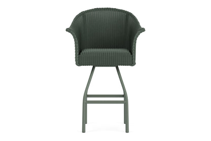 Lloyd Flanders All Seasons Swivel Bar Stool with Padded Seat in Spruce