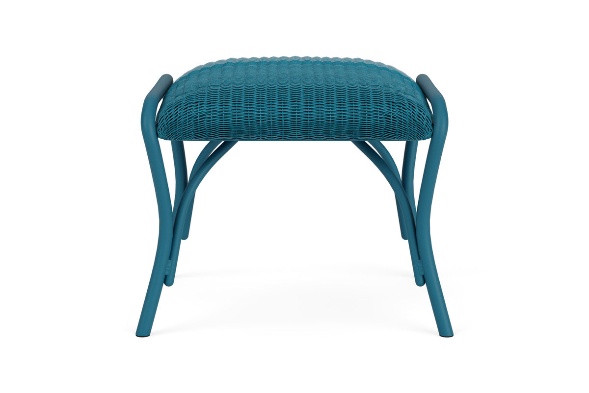Lloyd Flanders All Seasons Ottoman with Padded Seat in Peacock