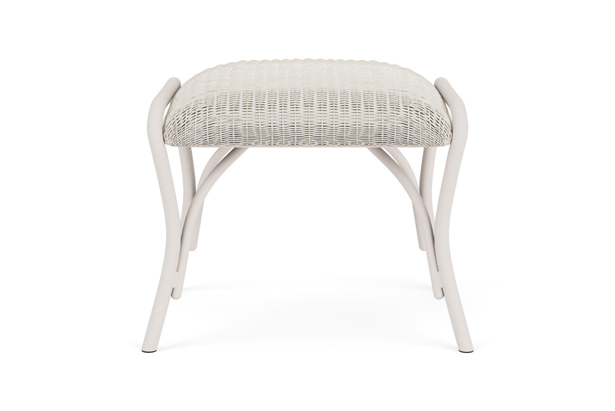 Lloyd Flanders All Seasons Ottoman with Padded Seat in Antique White