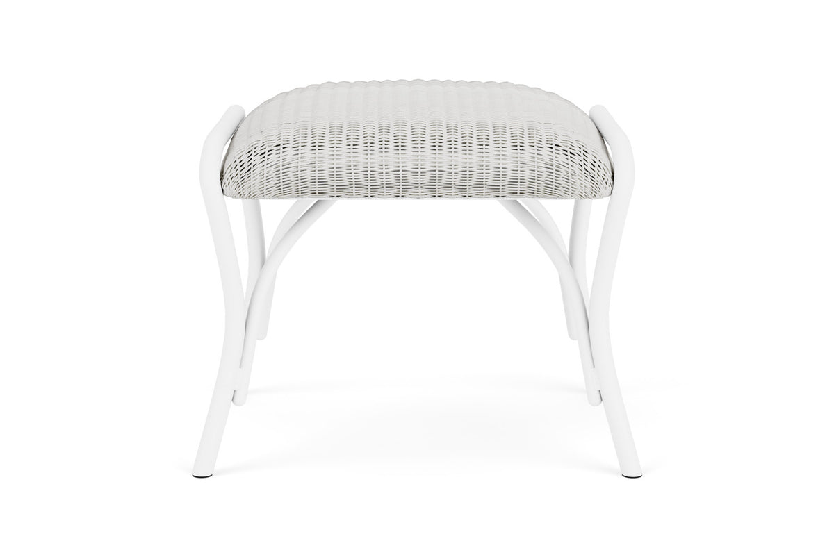 Lloyd Flanders All Seasons Ottoman with Padded Seat in Matte White