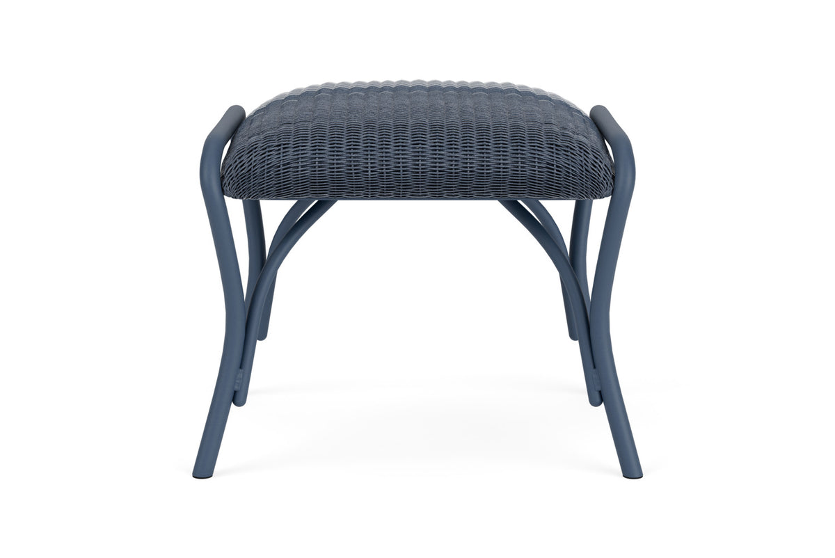 Lloyd Flanders All Seasons Ottoman with Padded Seat in Denim Blue