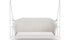 Lloyd Flanders All Seasons Settee Swing with Padded Seat in White