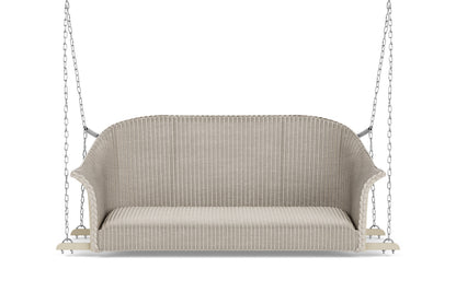 Lloyd Flanders All Seasons Settee Swing with Padded Seat in Linen