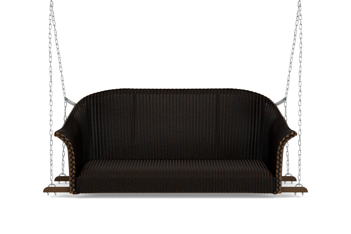 Lloyd Flanders All Seasons Settee Swing with Padded Seat in Mink