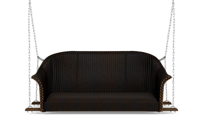 Lloyd Flanders All Seasons Settee Swing with Padded Seat in Mink