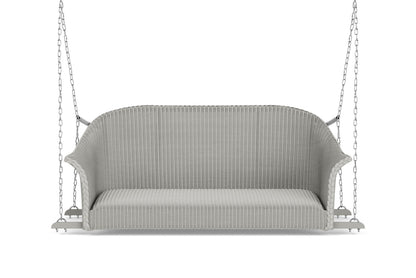 Lloyd Flanders All Seasons Settee Swing with Padded Seat in Platinum
