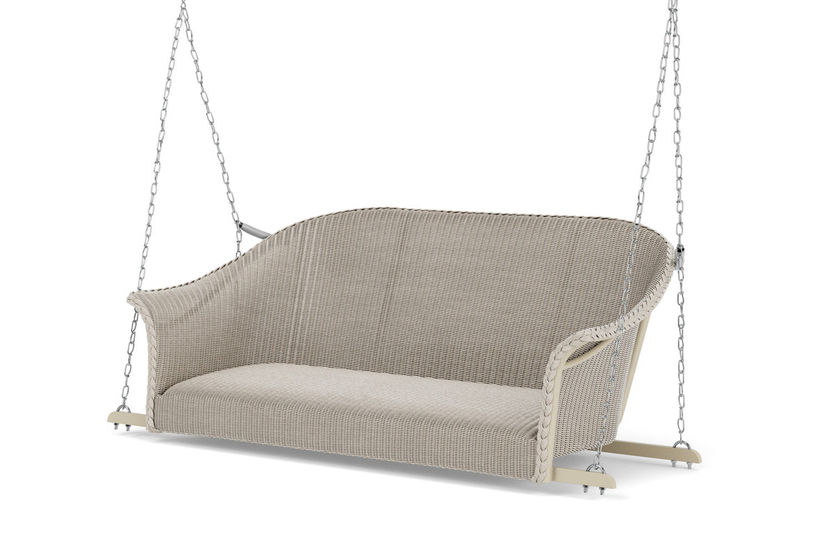 Lloyd Flanders All Seasons Settee Swing with Padded Seat in Linen, view 10