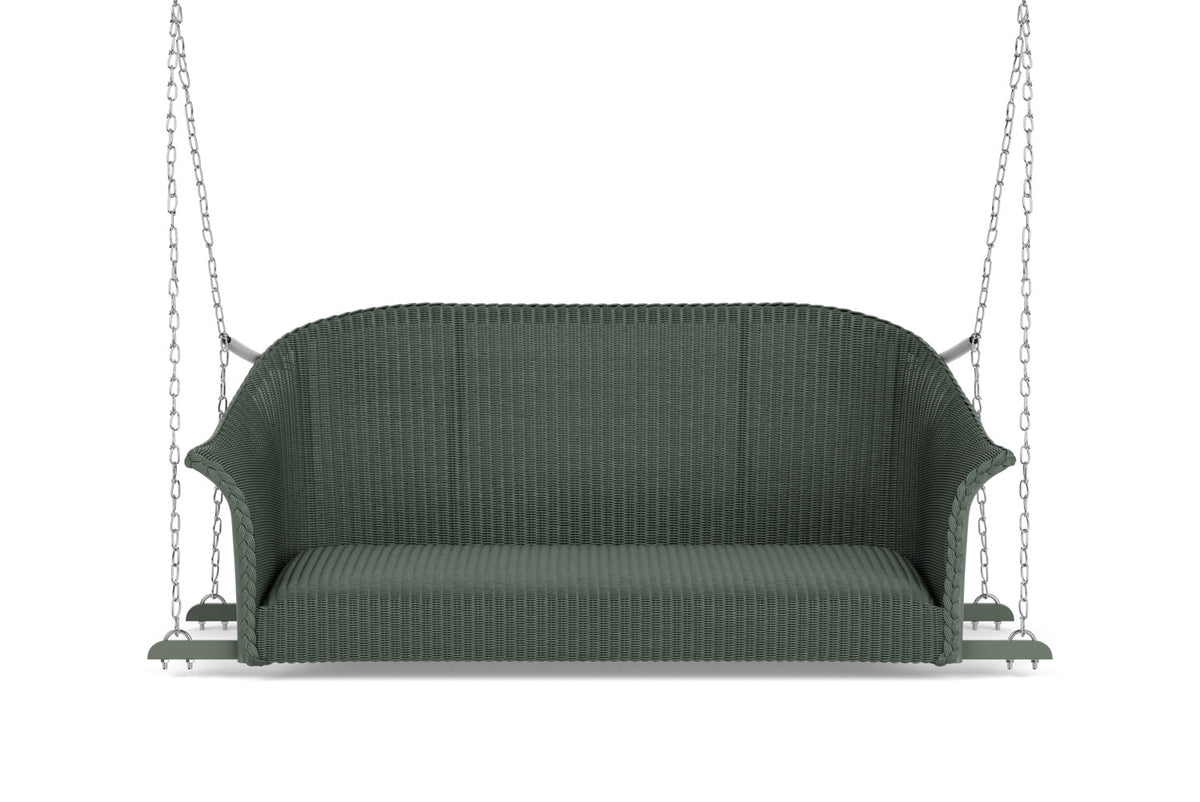 Lloyd Flanders All Seasons Settee Swing with Padded Seat in Spruce