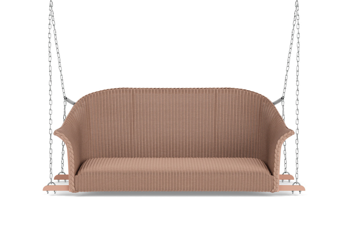 Lloyd Flanders All Seasons Settee Swing with Padded Seat in Rosewood