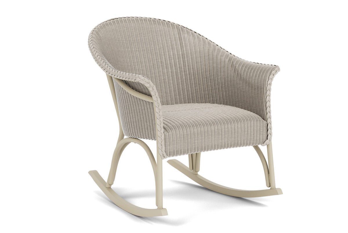 Lloyd Flanders All Seasons Lounge Rocker with Padded Seat in Linen, view 2
