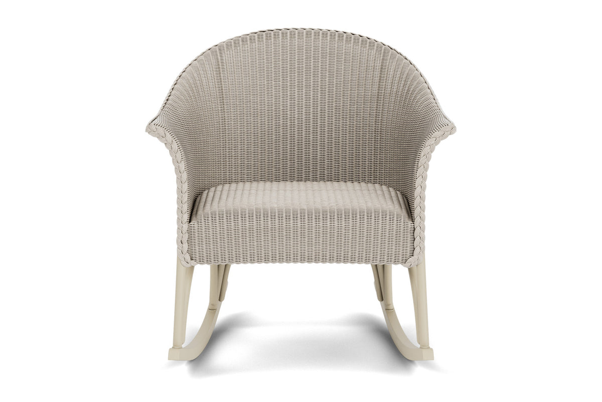 Lloyd Flanders All Seasons Lounge Rocker with Padded Seat in Linen