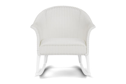 Lloyd Flanders All Seasons Lounge Rocker with Padded Seat in Matte White