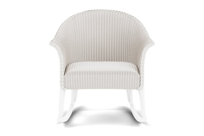Lloyd Flanders All Seasons Lounge Rocker with Padded Seat in White