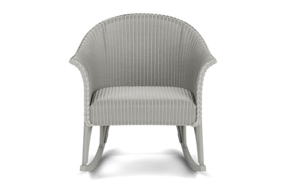 Lloyd Flanders All Seasons Lounge Rocker with Padded Seat in Platinum