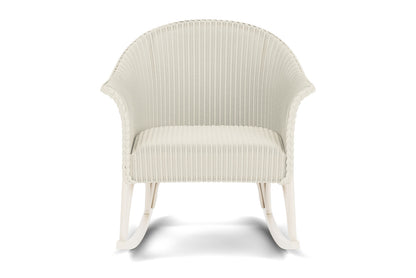 Lloyd Flanders All Seasons Lounge Rocker with Padded Seat in Ivory
