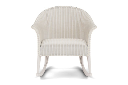 Lloyd Flanders All Seasons Lounge Rocker with Padded Seat in Antique White