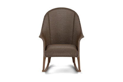 Lloyd Flanders All Seasons High Back Porch Rocker with Padded Seat in Bark