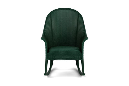 Lloyd Flanders All Seasons High Back Porch Rocker with Padded Seat in Woodland
