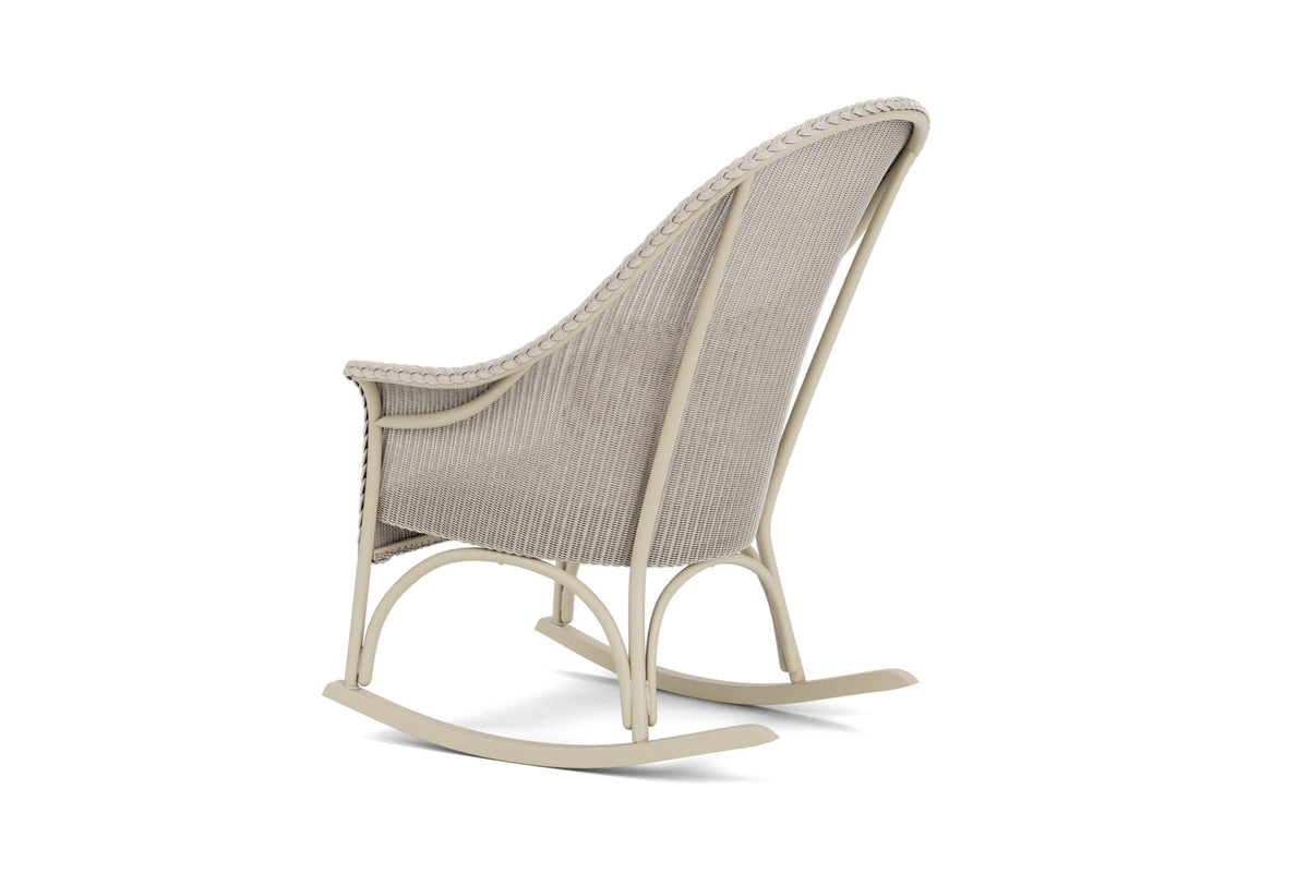 Lloyd Flanders All Seasons High Back Porch Rocker with Padded Seat in Linen, view 8