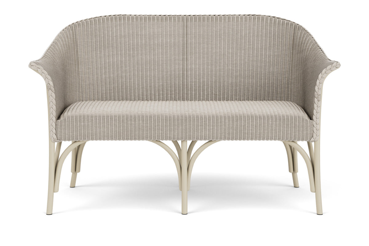 Lloyd Flanders All Seasons Settee with Padded Seat in Linen