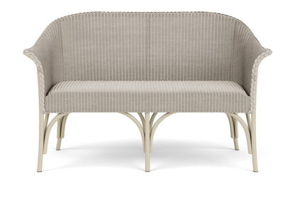 Lloyd Flanders All Seasons Settee with Padded Seat in Linen