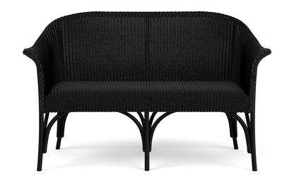 Lloyd Flanders All Seasons Settee with Padded Seat in Ebony