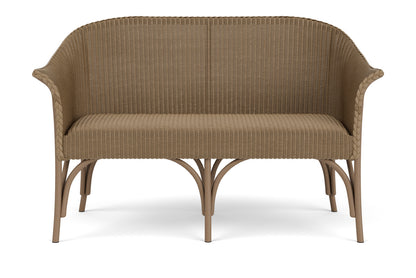 Lloyd Flanders All Seasons Settee with Padded Seat in Fawn