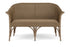 Lloyd Flanders All Seasons Settee with Padded Seat in Fawn