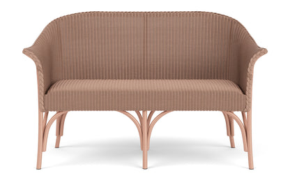 Lloyd Flanders All Seasons Settee with Padded Seat in Rosewood
