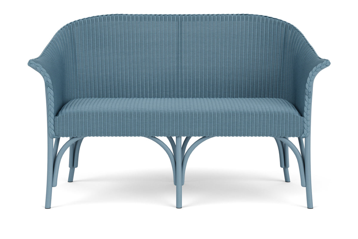 Lloyd Flanders All Seasons Settee with Padded Seat in Stillwater