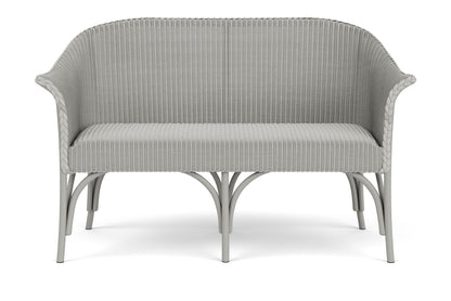 Lloyd Flanders All Seasons Settee with Padded Seat in Platinum