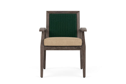 Lloyd Flanders Frontier Dining Armchair in Woodland with Hayden Sand fabric
