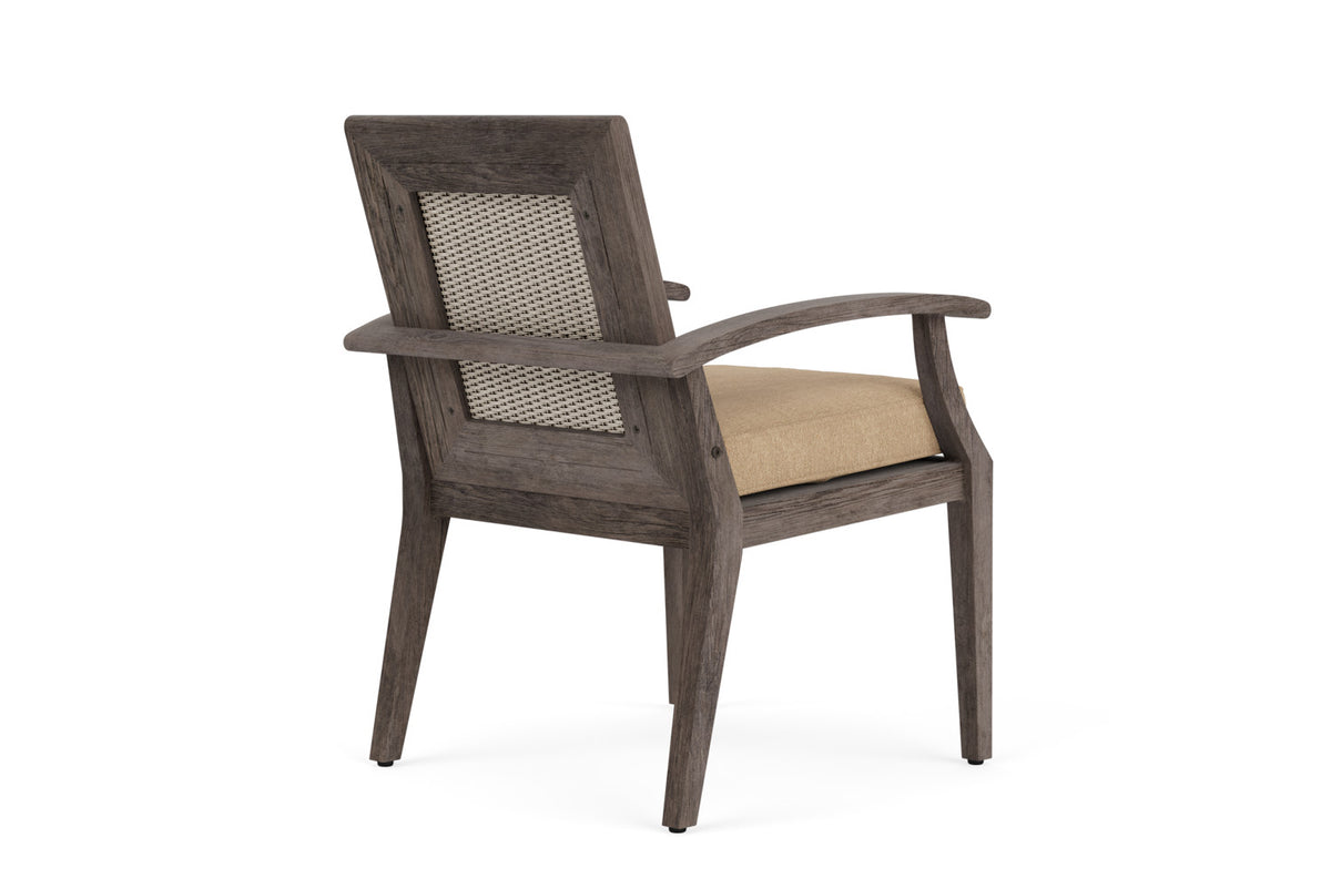 Lloyd Flanders Frontier Dining Set in Linen with Hayden Sand fabric, view 6