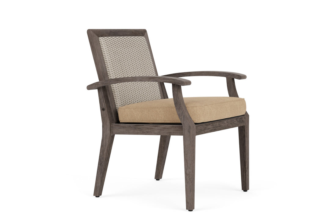 Lloyd Flanders Frontier Dining Set in Linen with Hayden Sand fabric, view 3