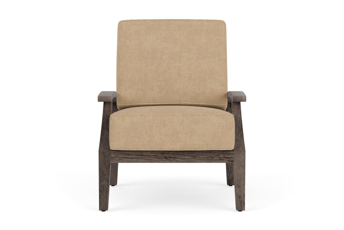 Lloyd Flanders Frontier Lounge Chair in Ivory with Hayden Sand fabric