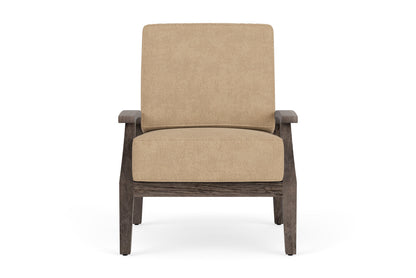 Lloyd Flanders Frontier Lounge Chair in Antique White with Hayden Sand fabric