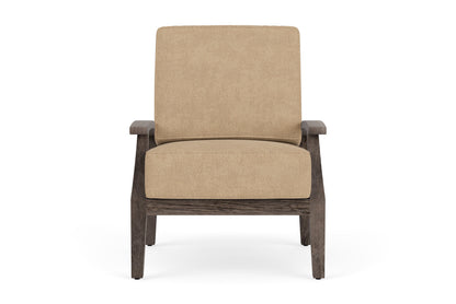 Lloyd Flanders Frontier Lounge Chair in Woodland with Hayden Sand fabric