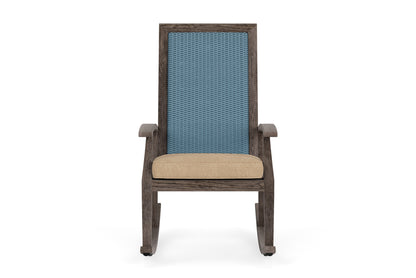 Lloyd Flanders Frontier High Back Porch Rocker in Stillwater with Hayden Sand fabric