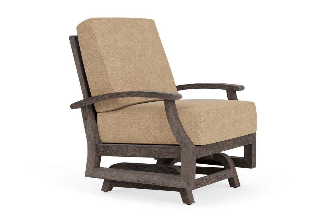 Lloyd Flanders Frontier Spring Rocker in Linen with Hayden Sand fabric, view 3