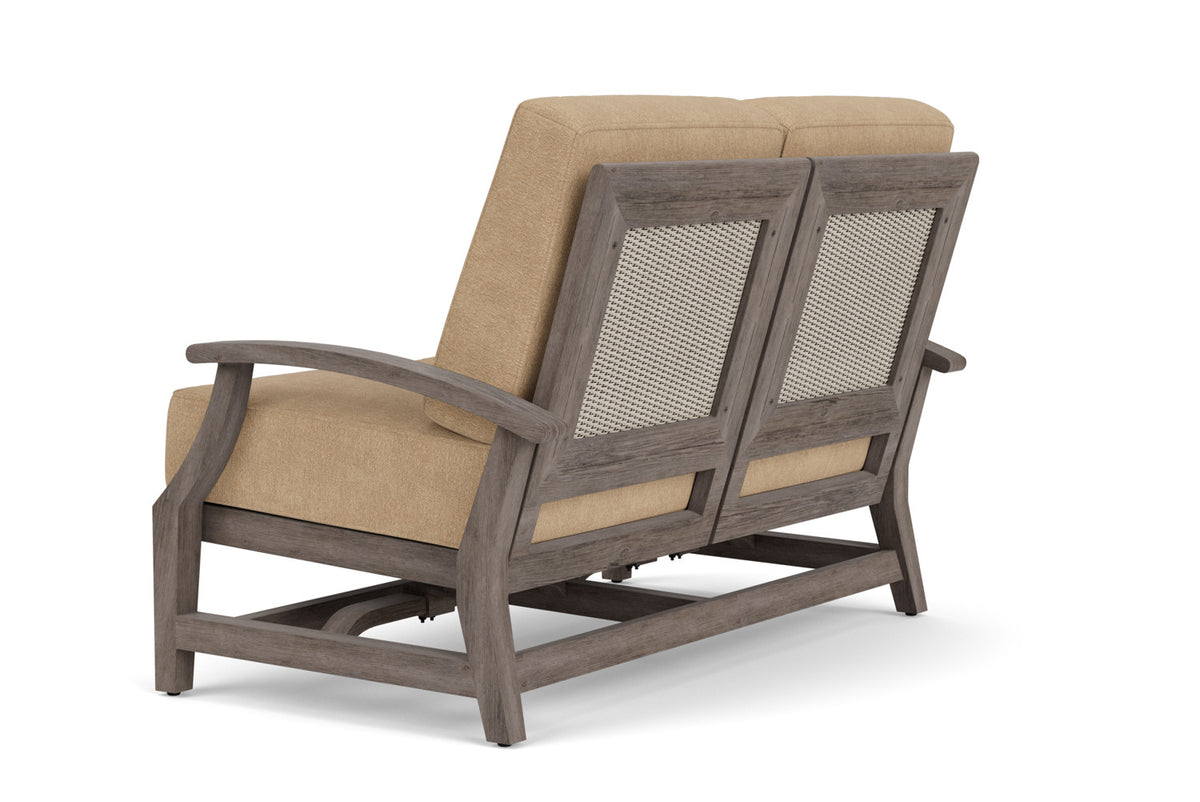 Lloyd Flanders Frontier Spring Rocker Loveseat in Linen with Hayden Sand fabric, view 8