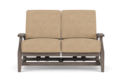 Lloyd Flanders Frontier Spring Rocker Loveseat in Linen with Hayden Sand fabric