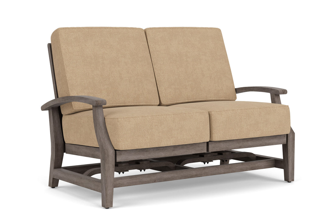 Lloyd Flanders Frontier Spring Rocker Loveseat in Linen with Hayden Sand fabric, view 2