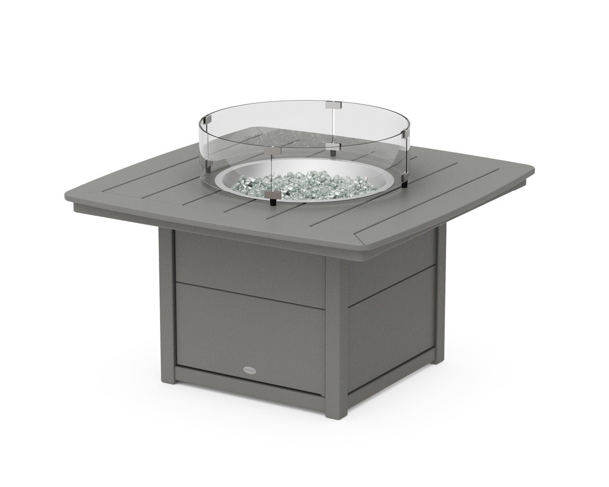 POLYWOOD Nautical 42" Fire Pit Table in Slate Grey