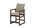 POLYWOOD EDGE Woven Counter Arm Chair in Mahogany / Dune Grass